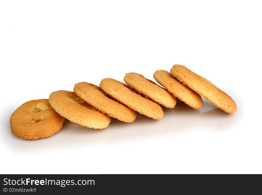 Biscuit is isolated on white background