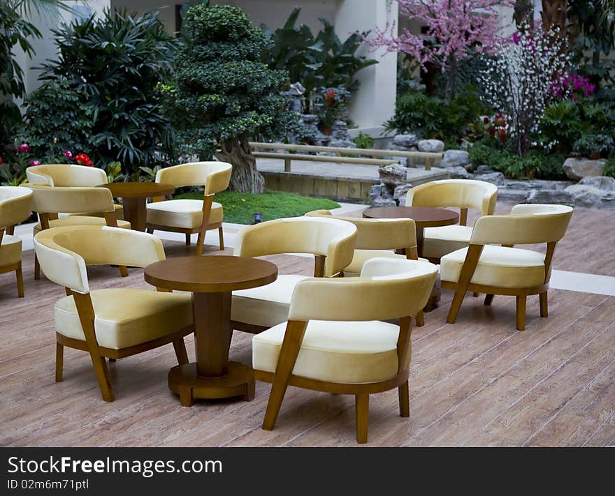 Hotel lobby and chairs