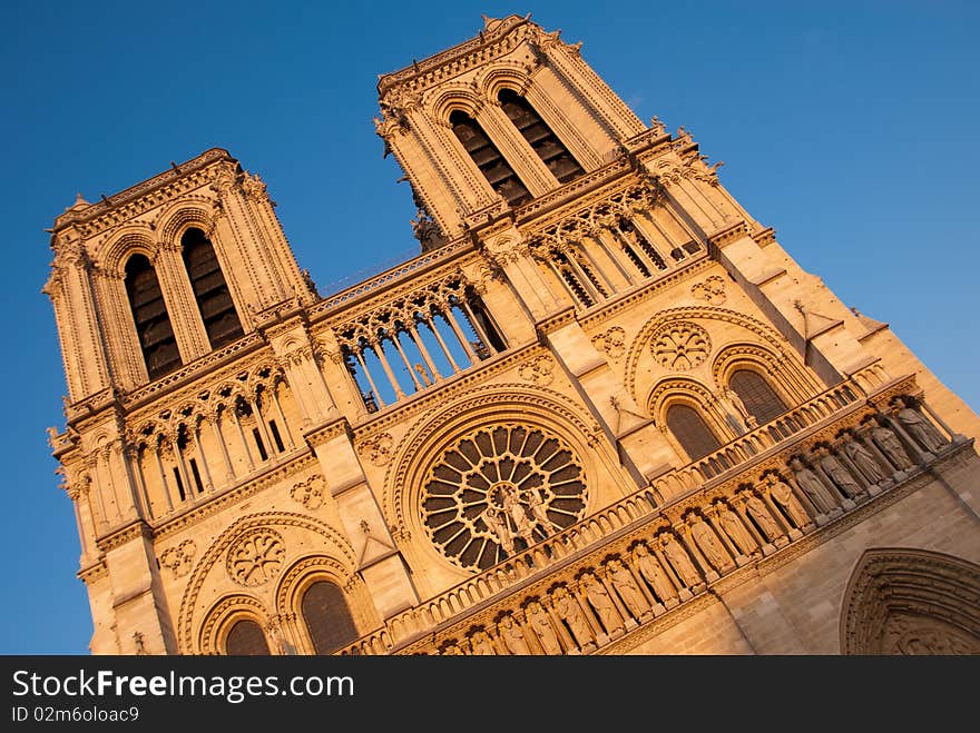 Evening Light On Notre Dame