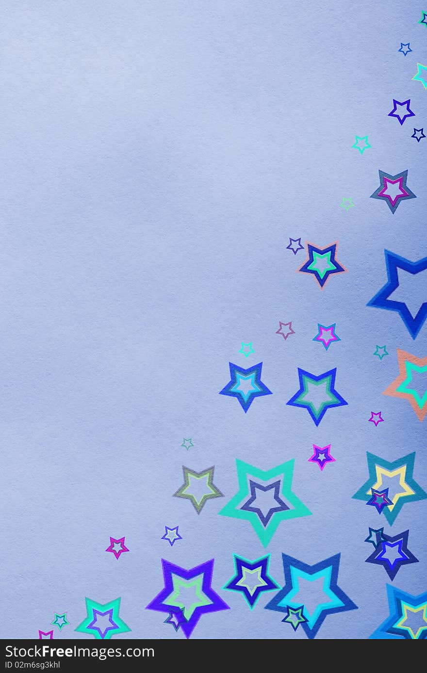 Star background on blue paper