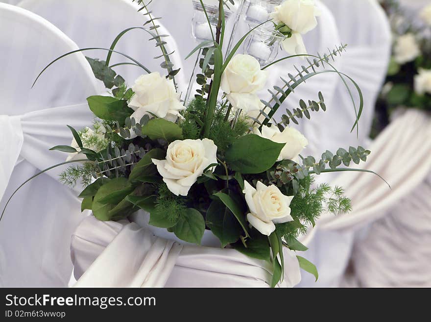 White rose bouquet