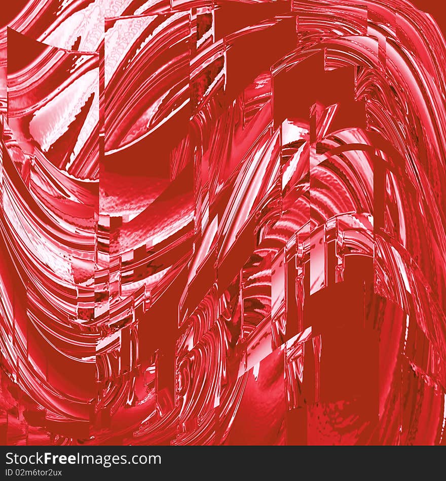 Abstract background of red  glass. Abstract background of red  glass