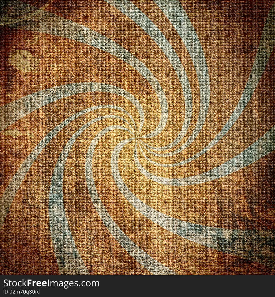 Vintage abstract sun's rays on the wall grunge