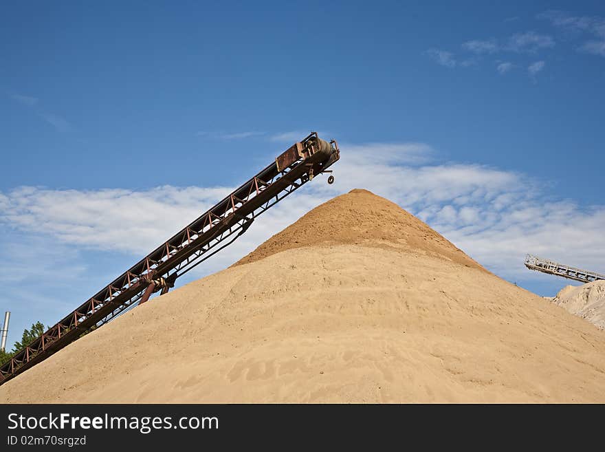 Conveyor On Site At Gravel Pit