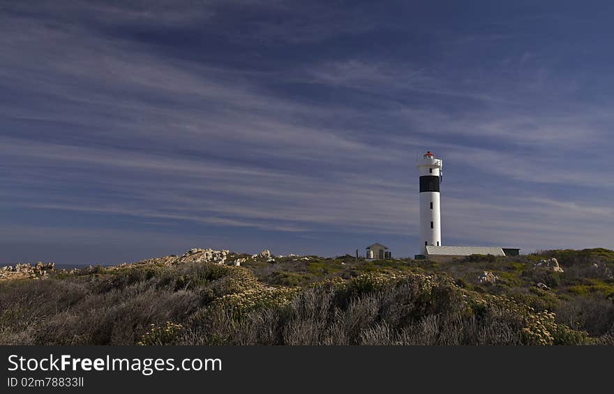 Lighthouse, Cape Town on the coast of South Africa