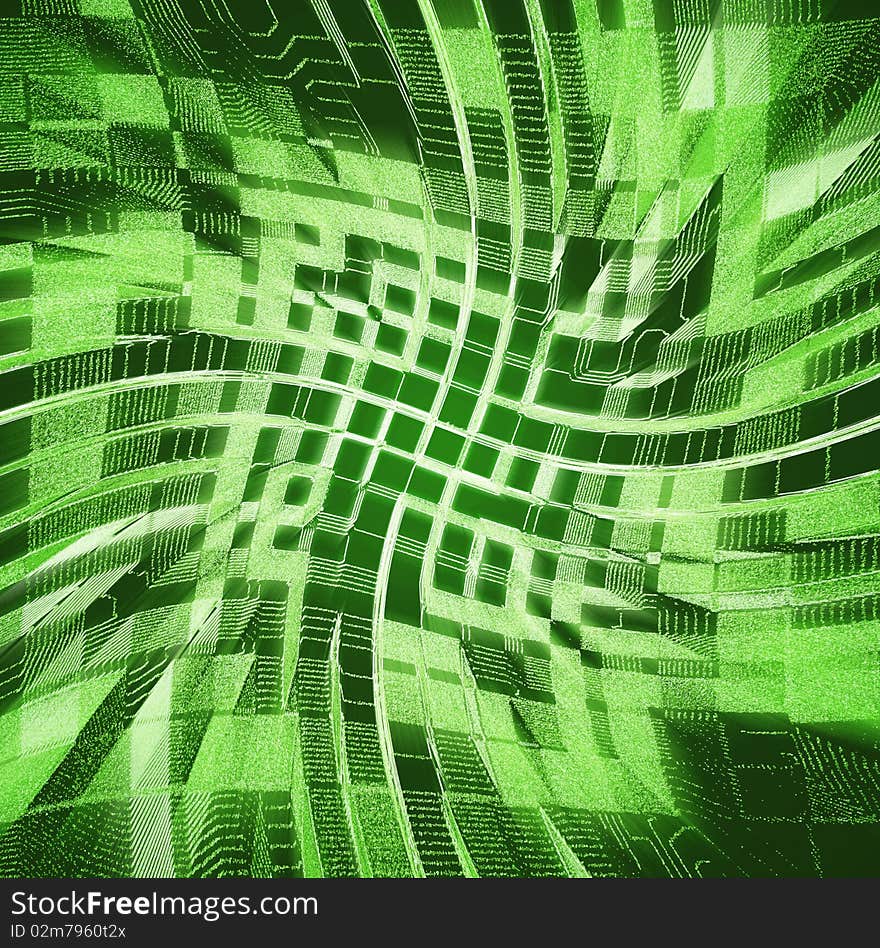 Green urbanism luminous background