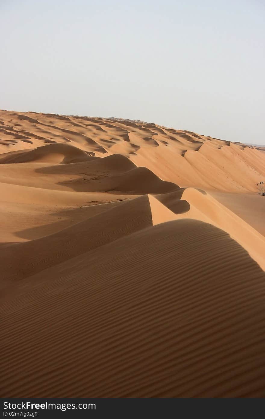 Beautiful sand desert area called Wahiba Sands in Oman