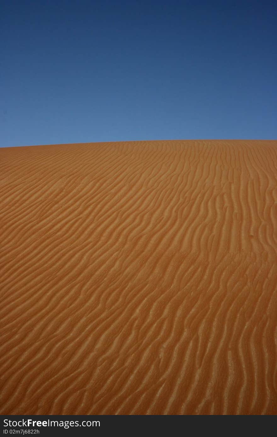 Beautiful sand desert area called Wahiba Sands in Oman