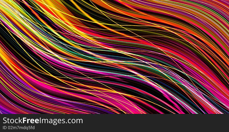 Abstract stripes and lines on a dark background