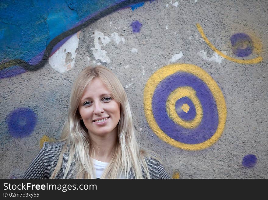 Portrait of a blonde woman. Portrait of a blonde woman