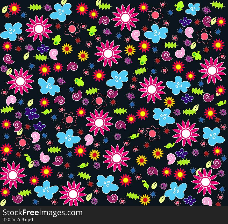 Background/wallpaper with seamless floral and natural ornaments. Background/wallpaper with seamless floral and natural ornaments.