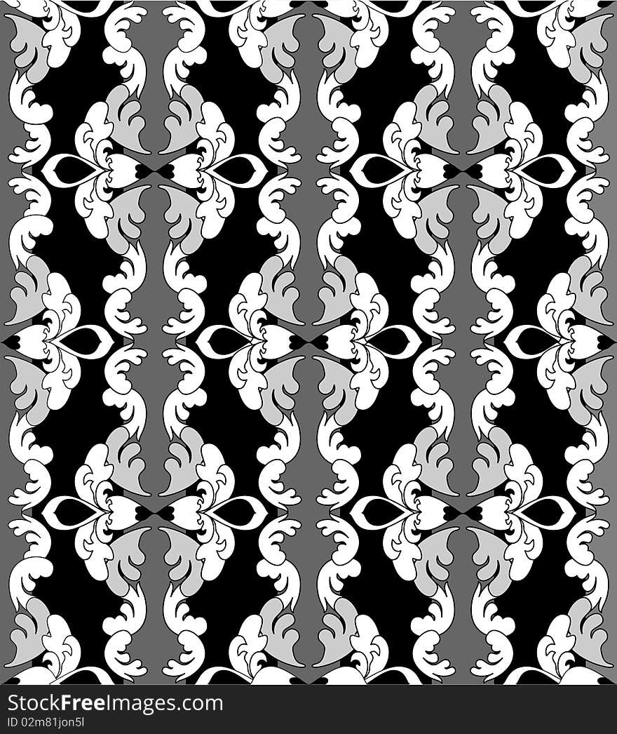 Repeat baroque sample in black and white. Repeat baroque sample in black and white