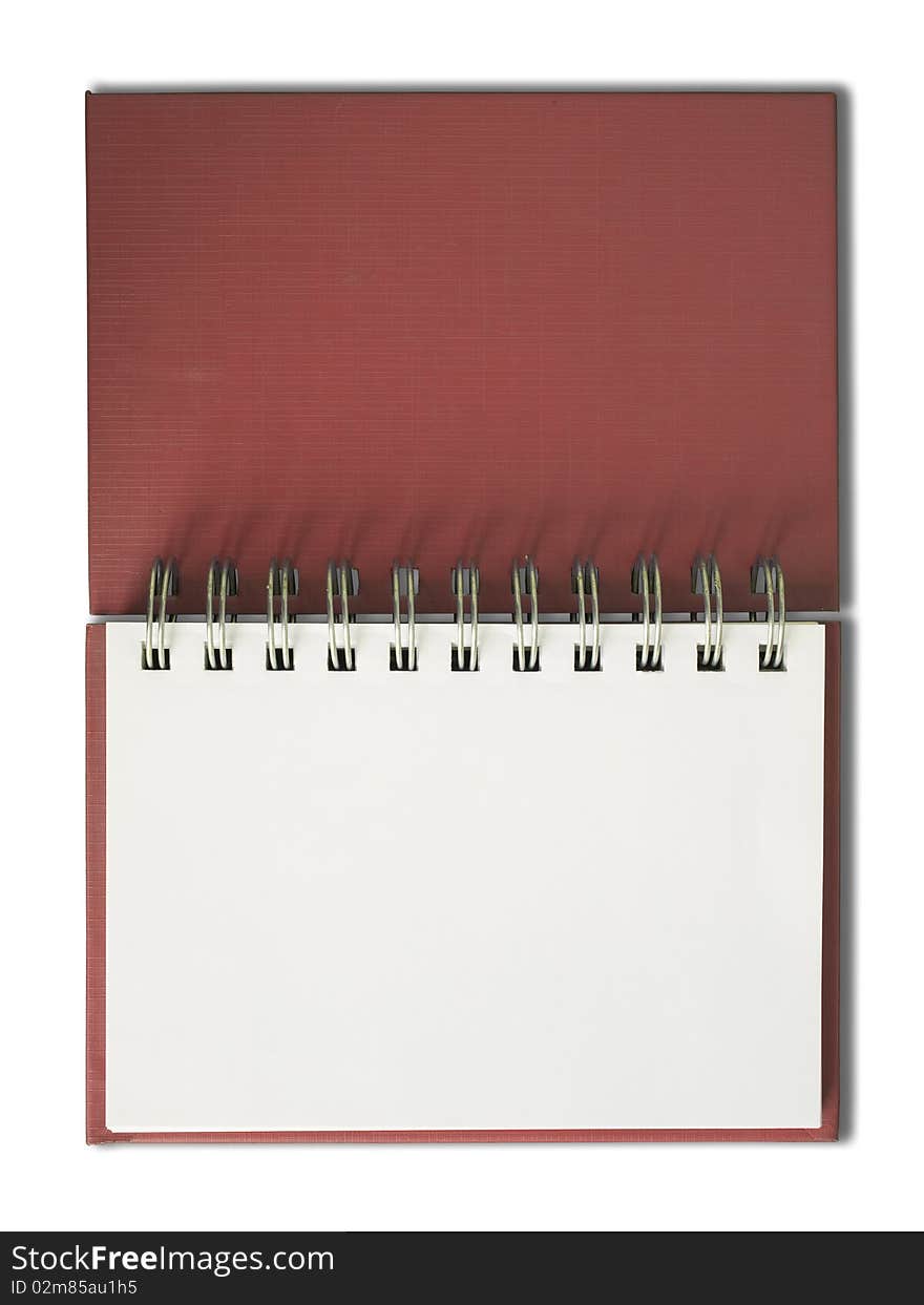 Red Notebook Horizontal Single Blank Page