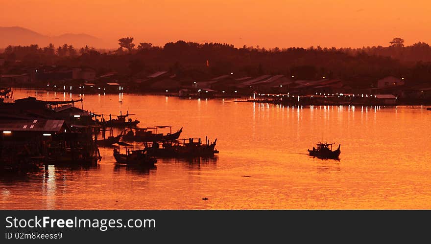 Picture of a beautiful sunset on the sea