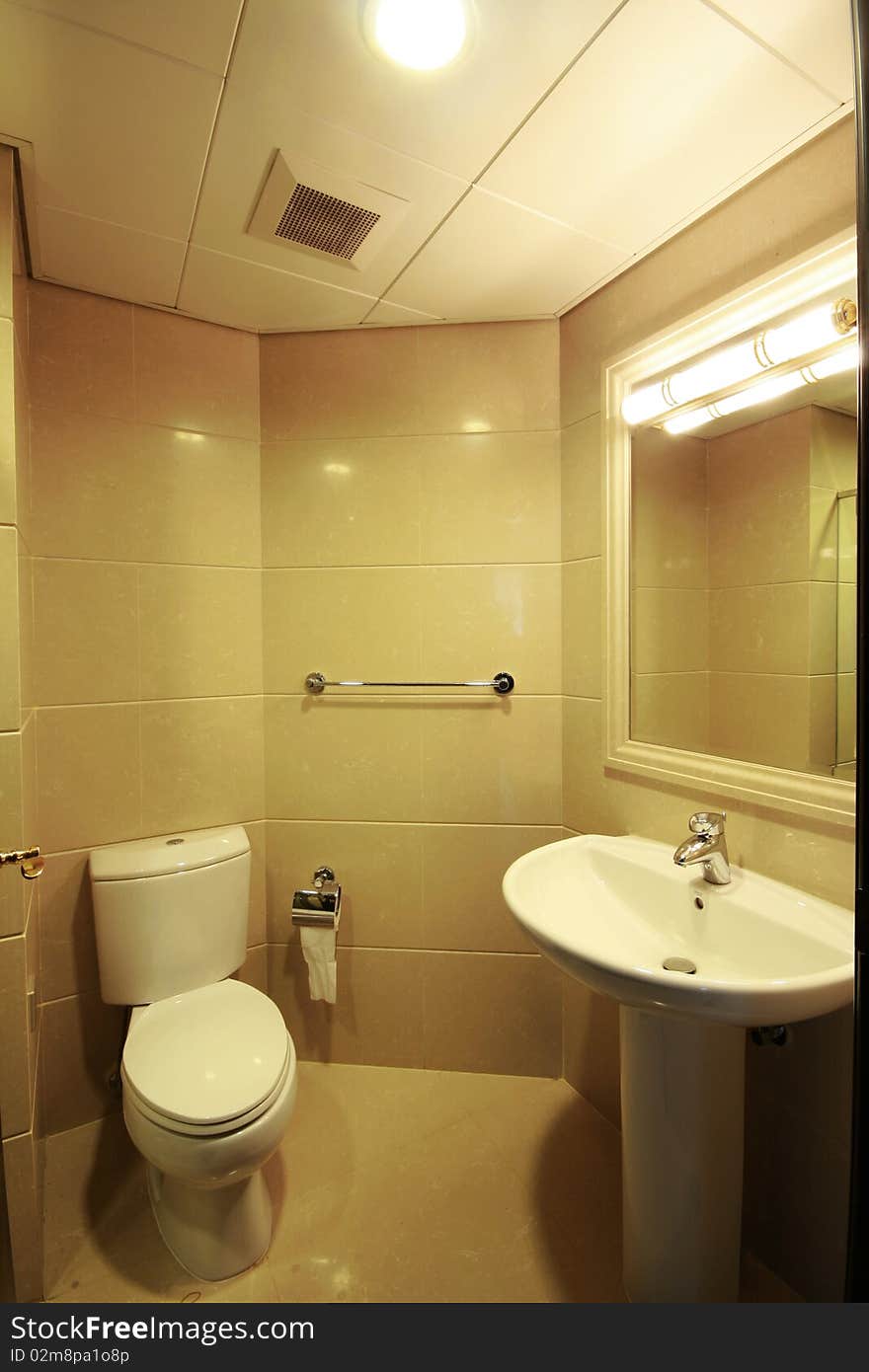 A bathroom of an apartment