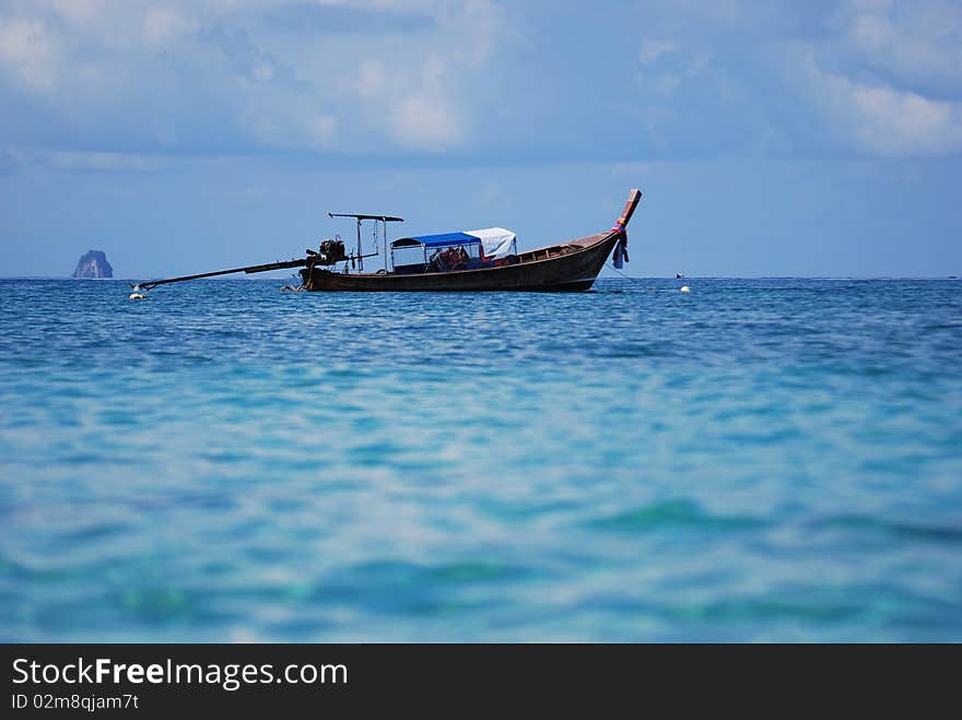 Boat Fishing boat sea alone ocean phuket thailand. Boat Fishing boat sea alone ocean phuket thailand