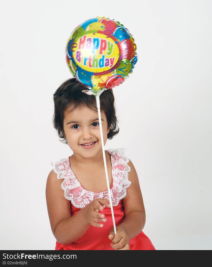 Toddler Playing With Balloons