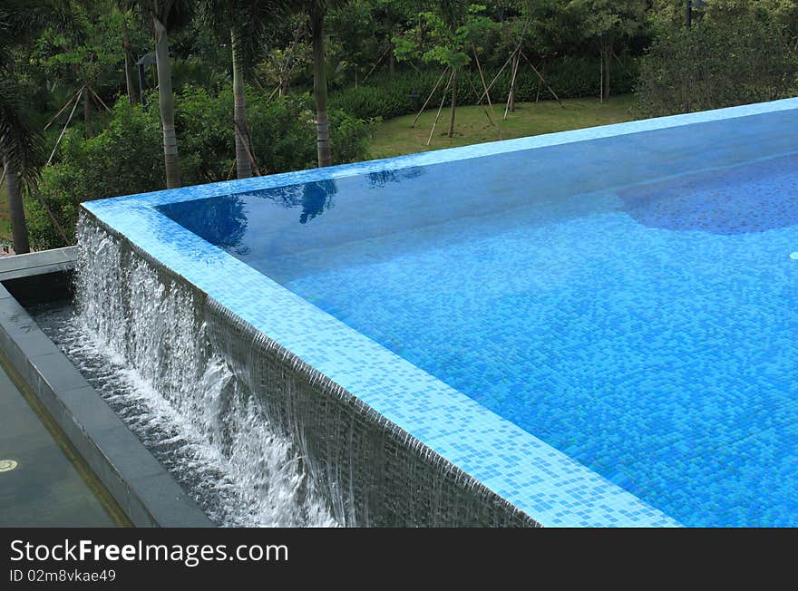 Swimmin pool in a resort, clean and bright water. Swimmin pool in a resort, clean and bright water