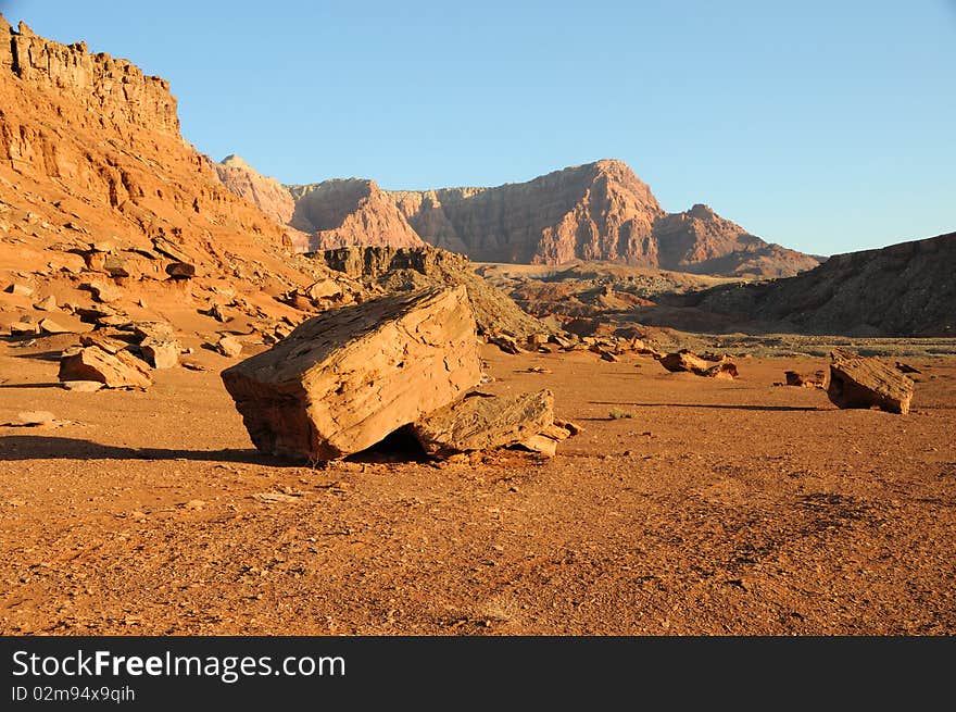 Boulder Below Vermilion Cliffs