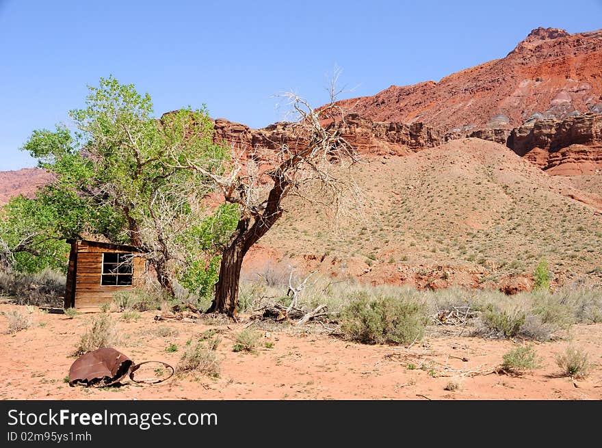 Historic Ranch Cabin in Paria Canyon Wilderness. Historic Ranch Cabin in Paria Canyon Wilderness