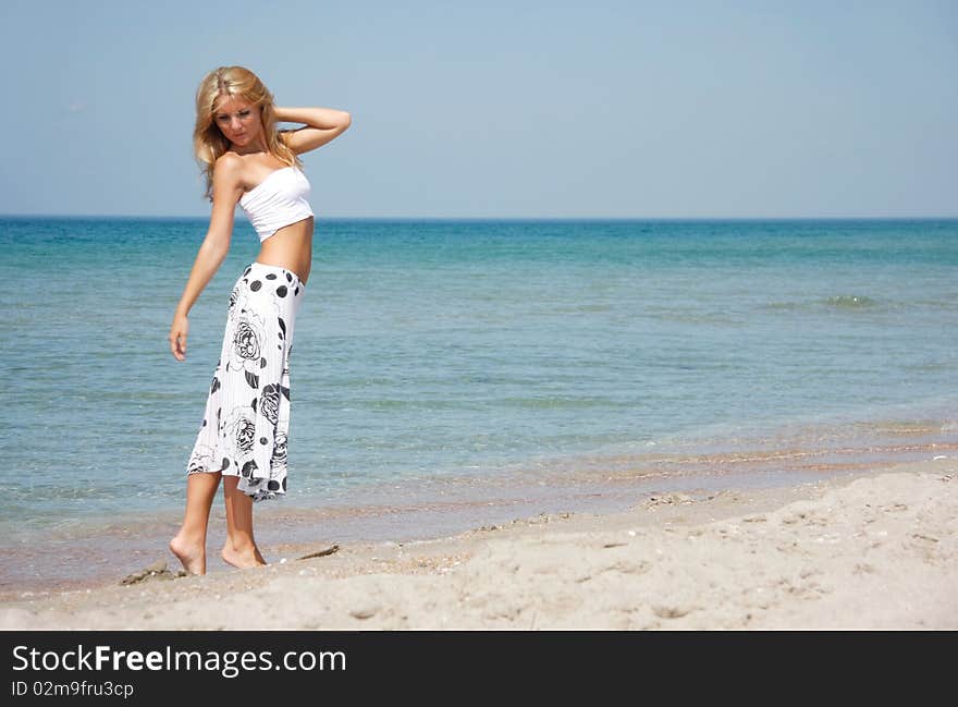 Beautiful girl on beach