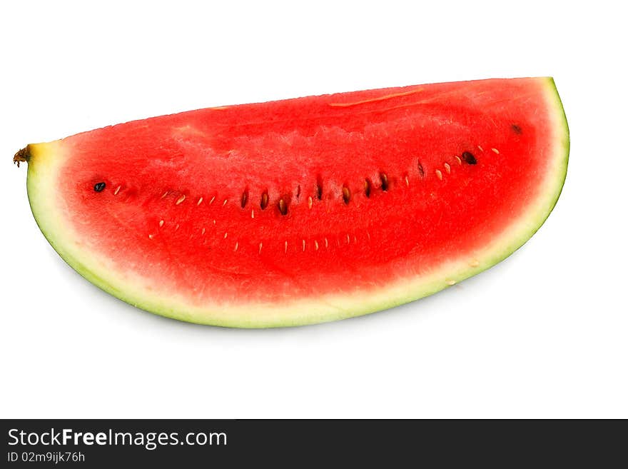 Watermelon slice isolated on the white background