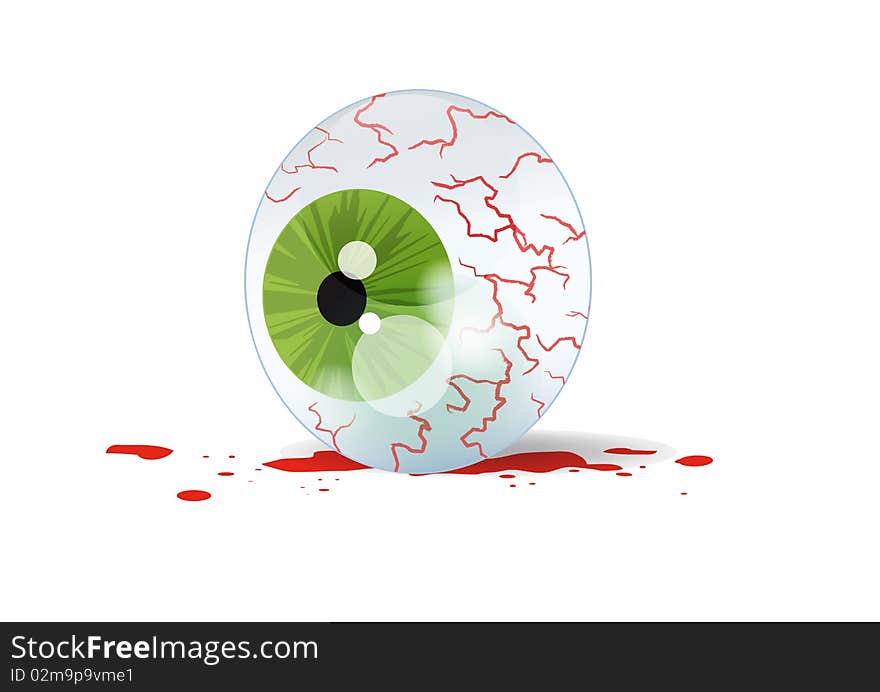 Cartoonish illustration of an eyeball. Cartoonish illustration of an eyeball.