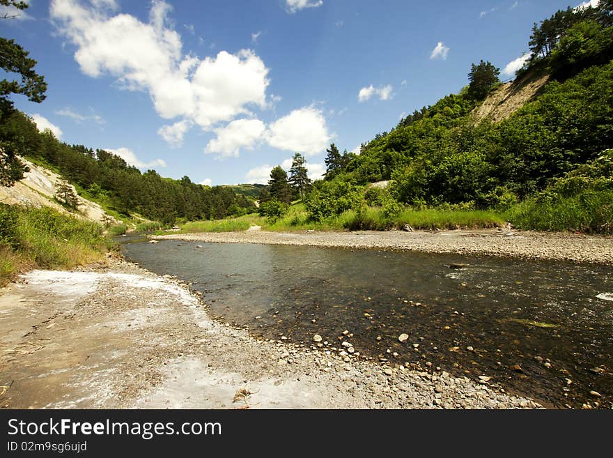 Beautiful summer landscape with river. Beautiful summer landscape with river