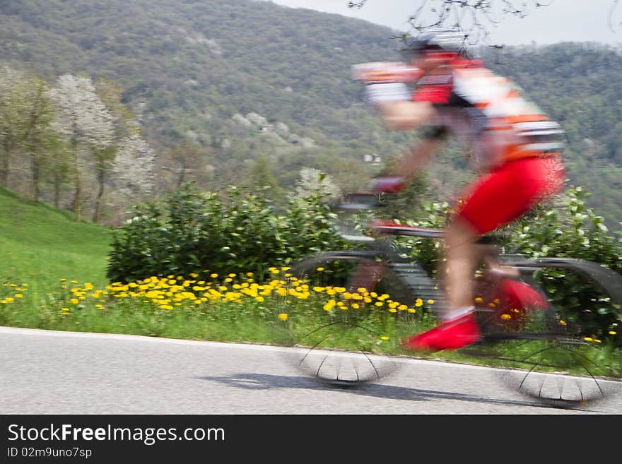 Cyclist drinking