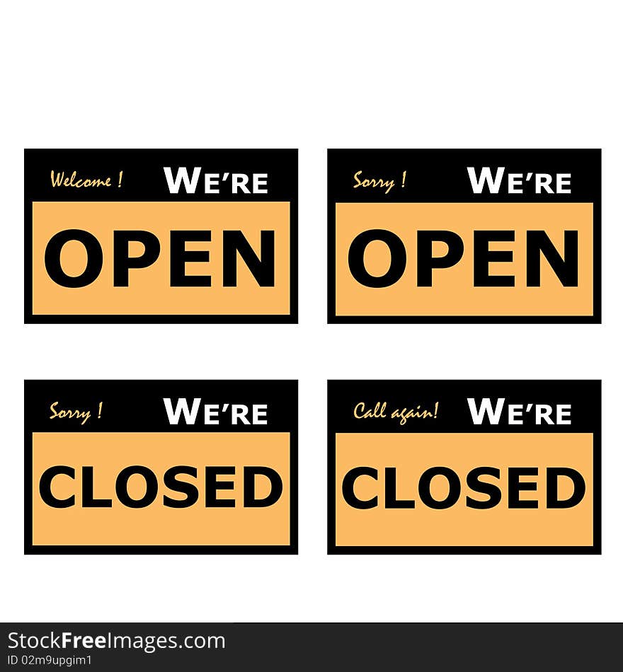 Open and Closed Signage