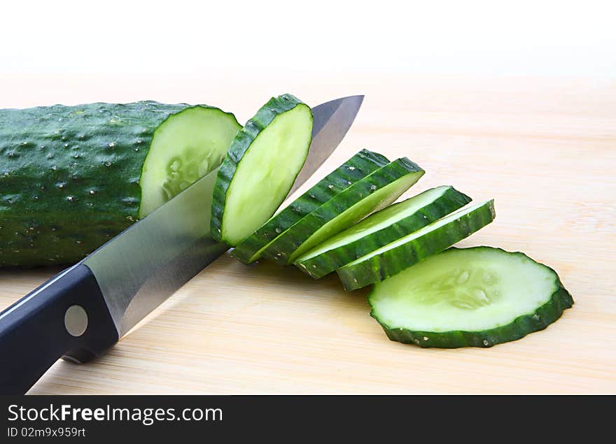 Slices of cucumbers