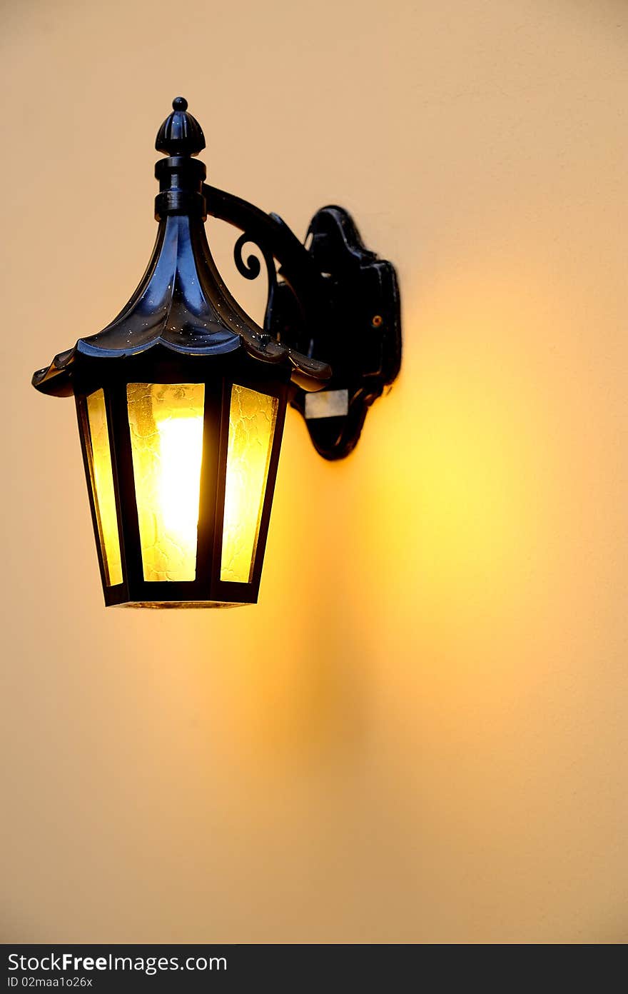 Light lamp on my wall. Light lamp on my wall