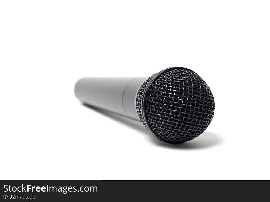 Black Microphone On White Background