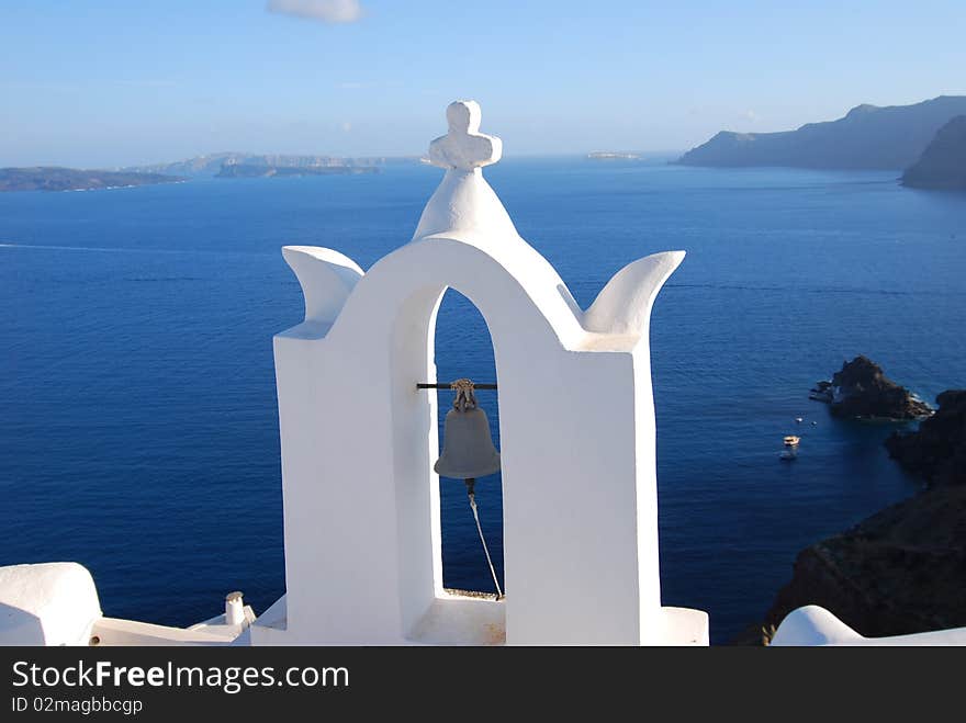 Church bell in santorini