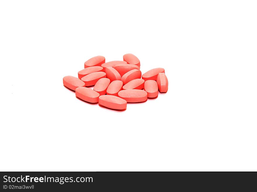 Photo of the pills on white background