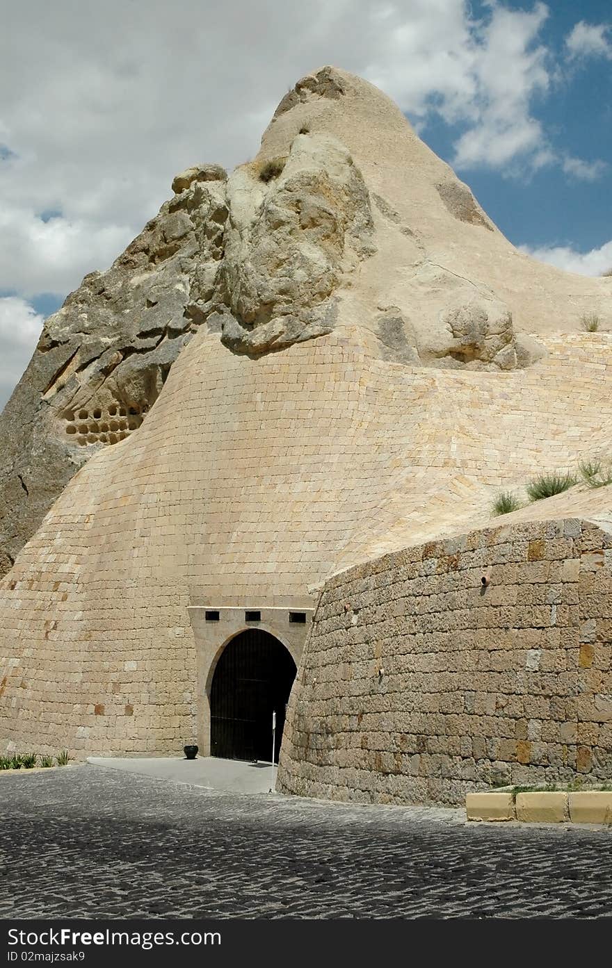 Ancient cavetown near Goreme, Cappadocia, Turkey