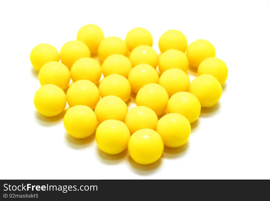 Photo of the vitamin pills on white background