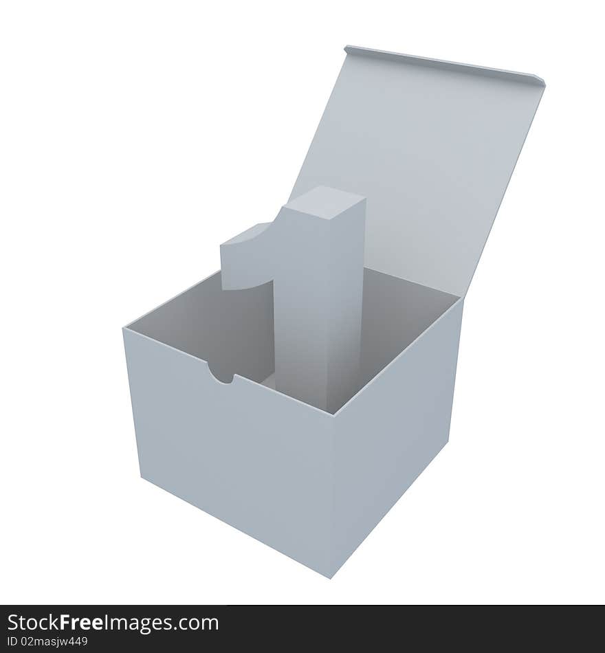 3D Box with Number