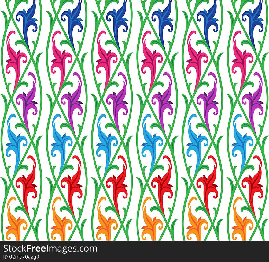 Vector illustration of floral background. Vector illustration of floral background.