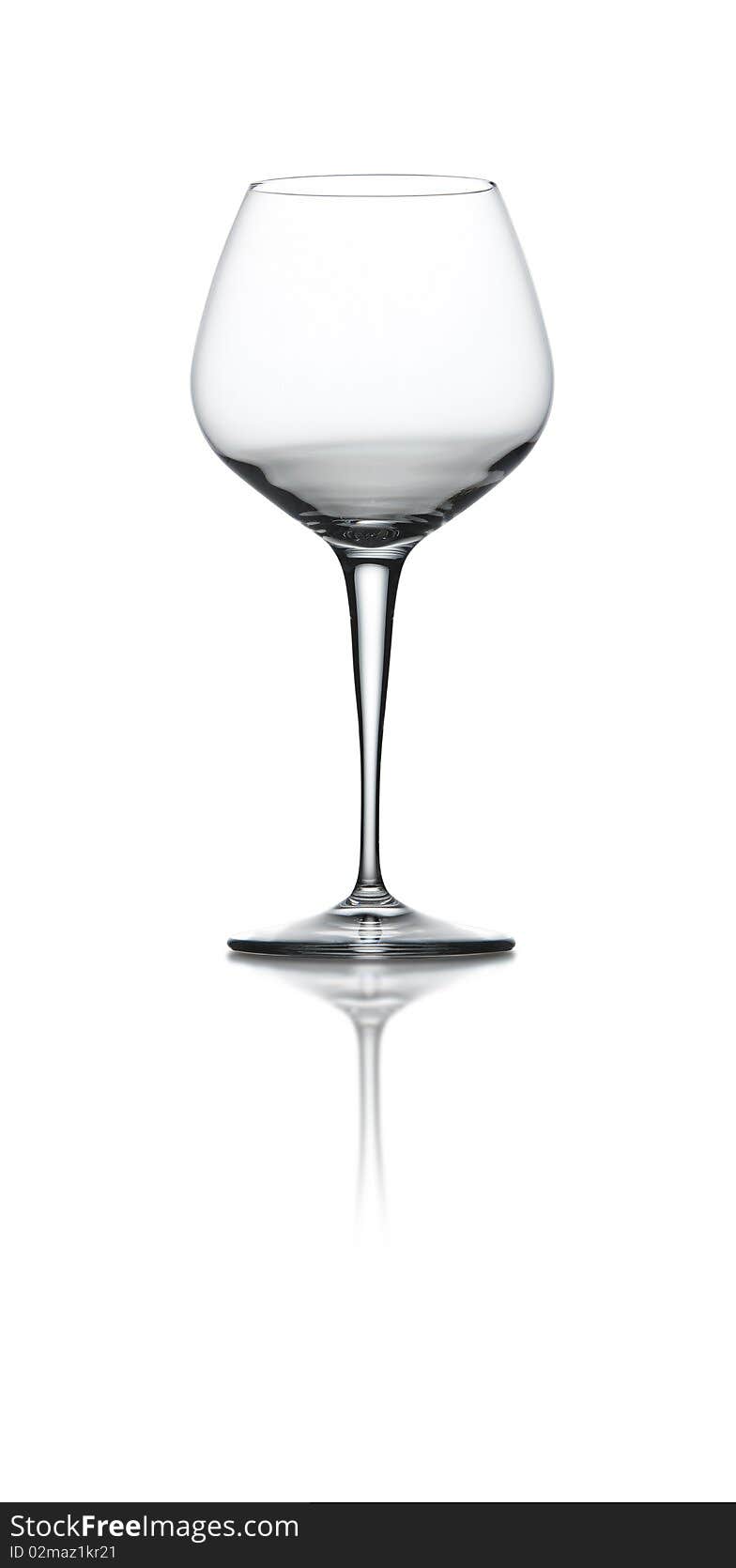 A wine glass on whithe background with path. A wine glass on whithe background with path