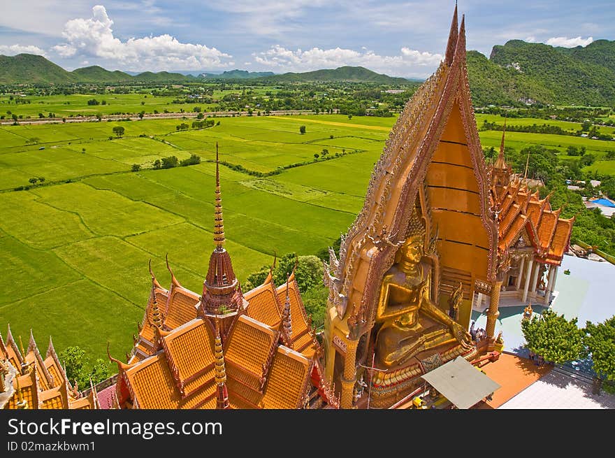 Buddhism temple in Kanburi near Bangkok, Thailand.