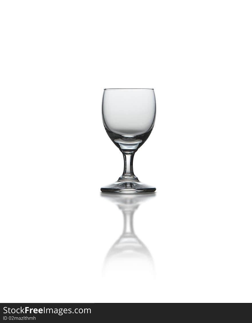 A wine glass on whithe background with path. A wine glass on whithe background with path