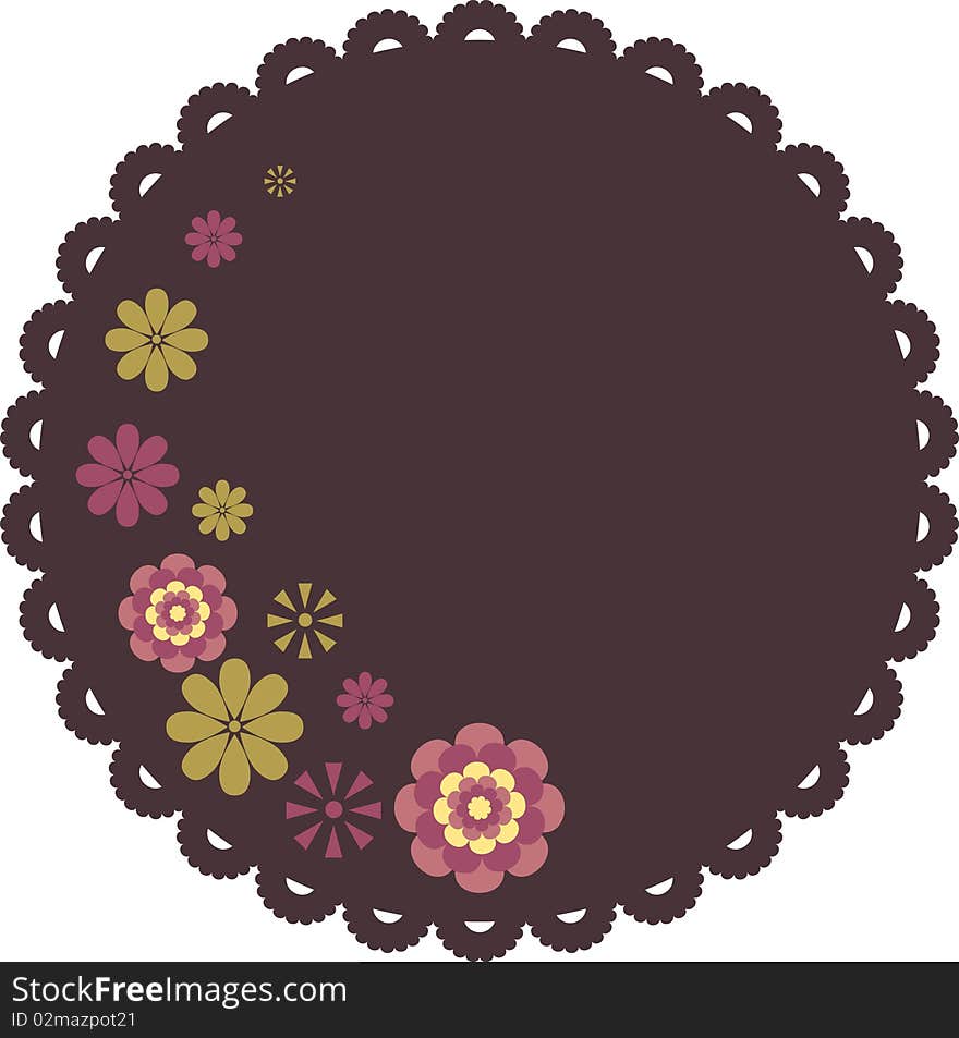 Abstract background with flowers for you