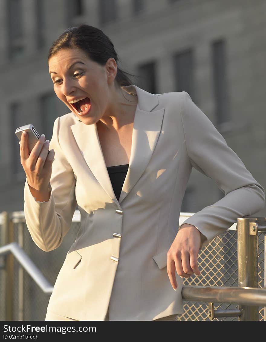 Businesswoman with a mobile phone