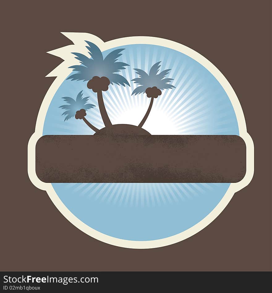 Tropical Beach Banner. vector illustration