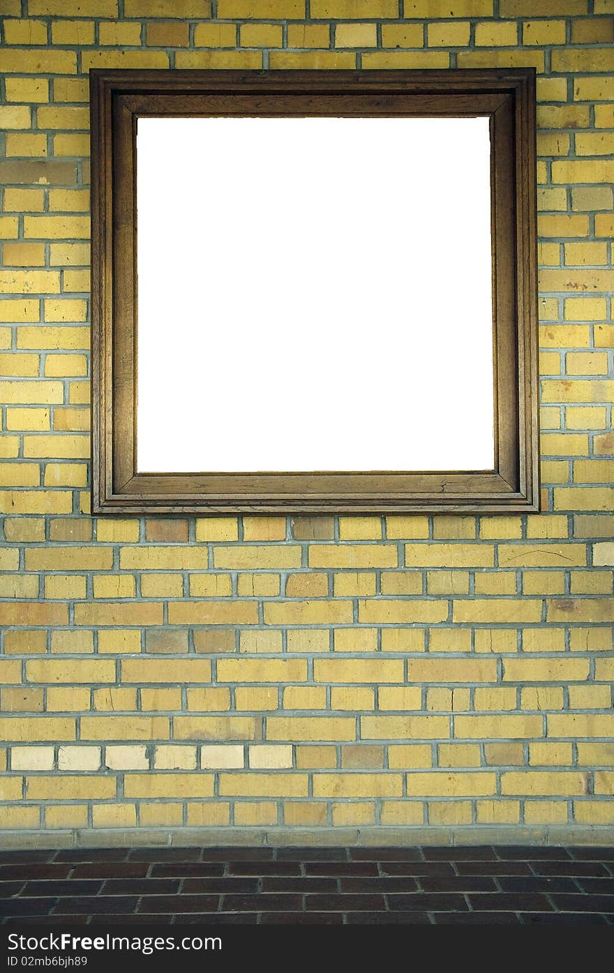 Notice board hanging on a wall in a building. Notice board hanging on a wall in a building