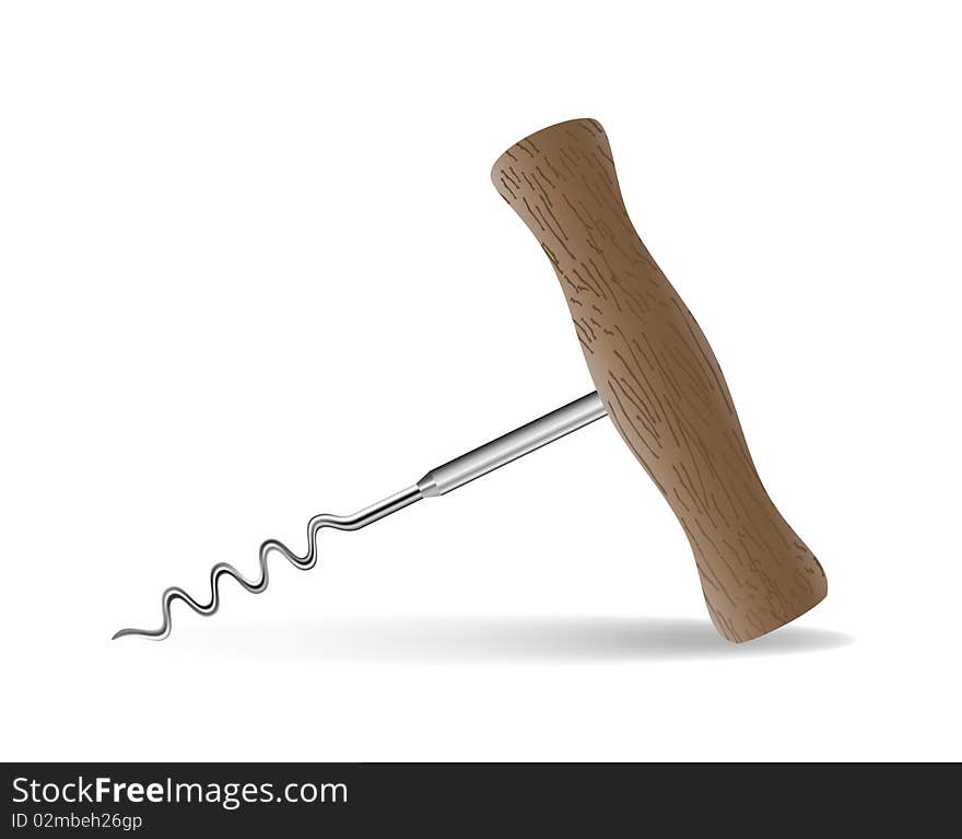 Corkscrew vector illustration. Contains mesh.