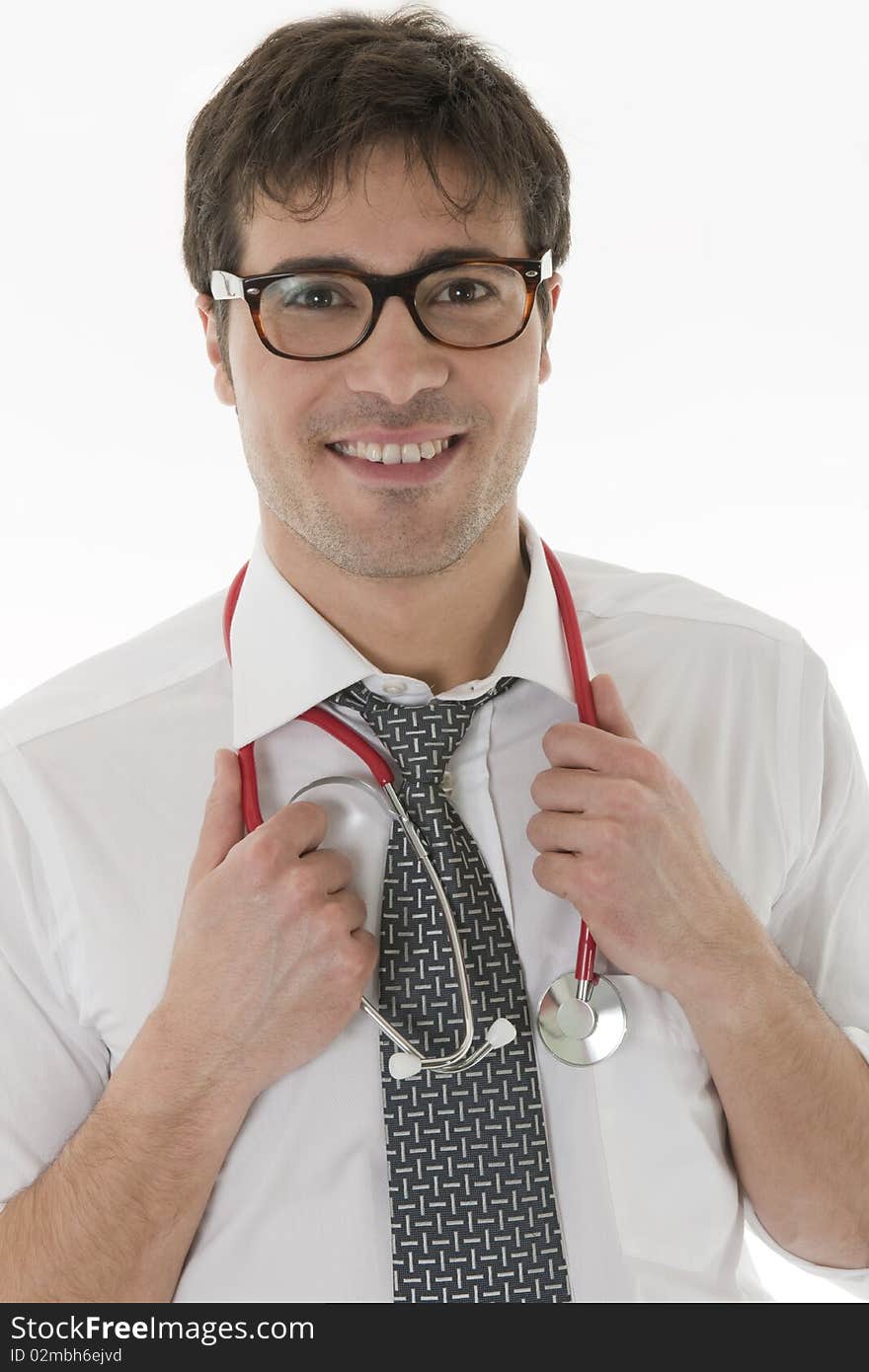 Portrait of a smiling male doctor