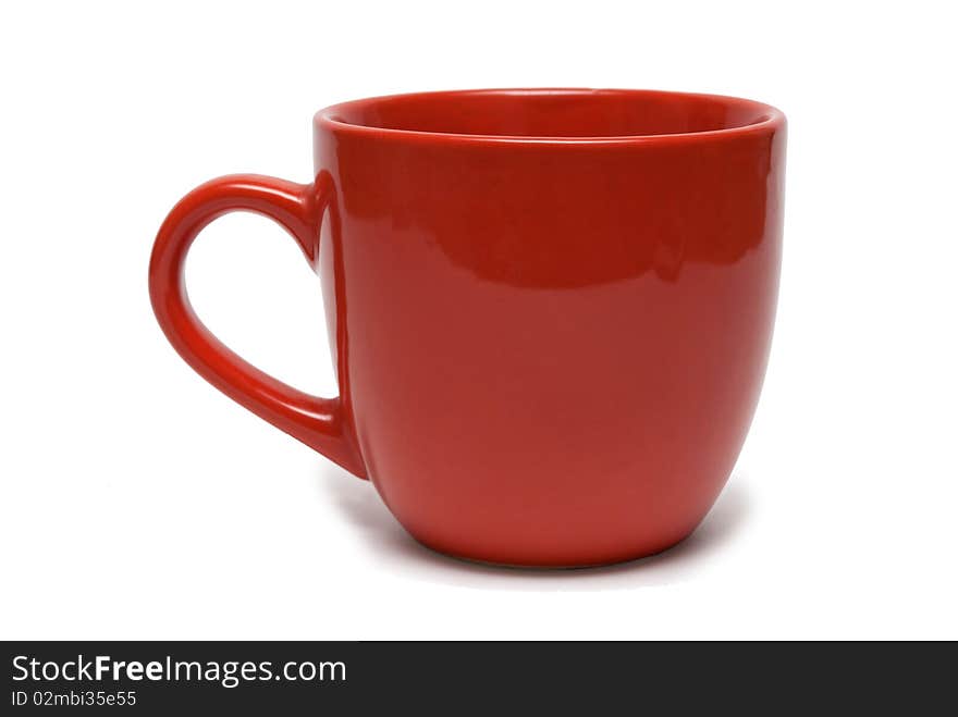 A cup of green on a white background, isolated.