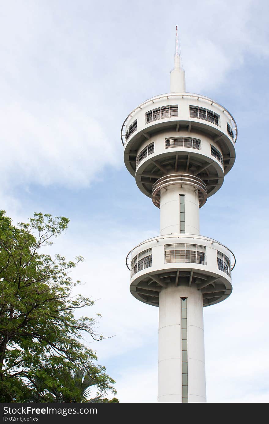 Building for lighthouse in the suphanburi,markland in the suphanburi